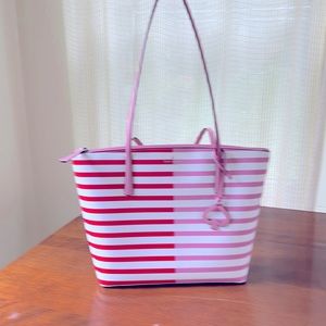 Kate Spade pink striped handbag